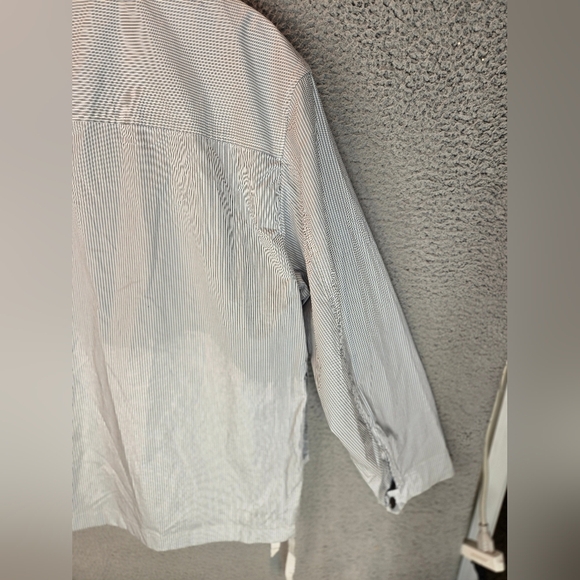 Rage & Bone Cade Mens Poplin Lightweight Jacket Sz L Light Blue & White Stripes - Picture 11 of 15